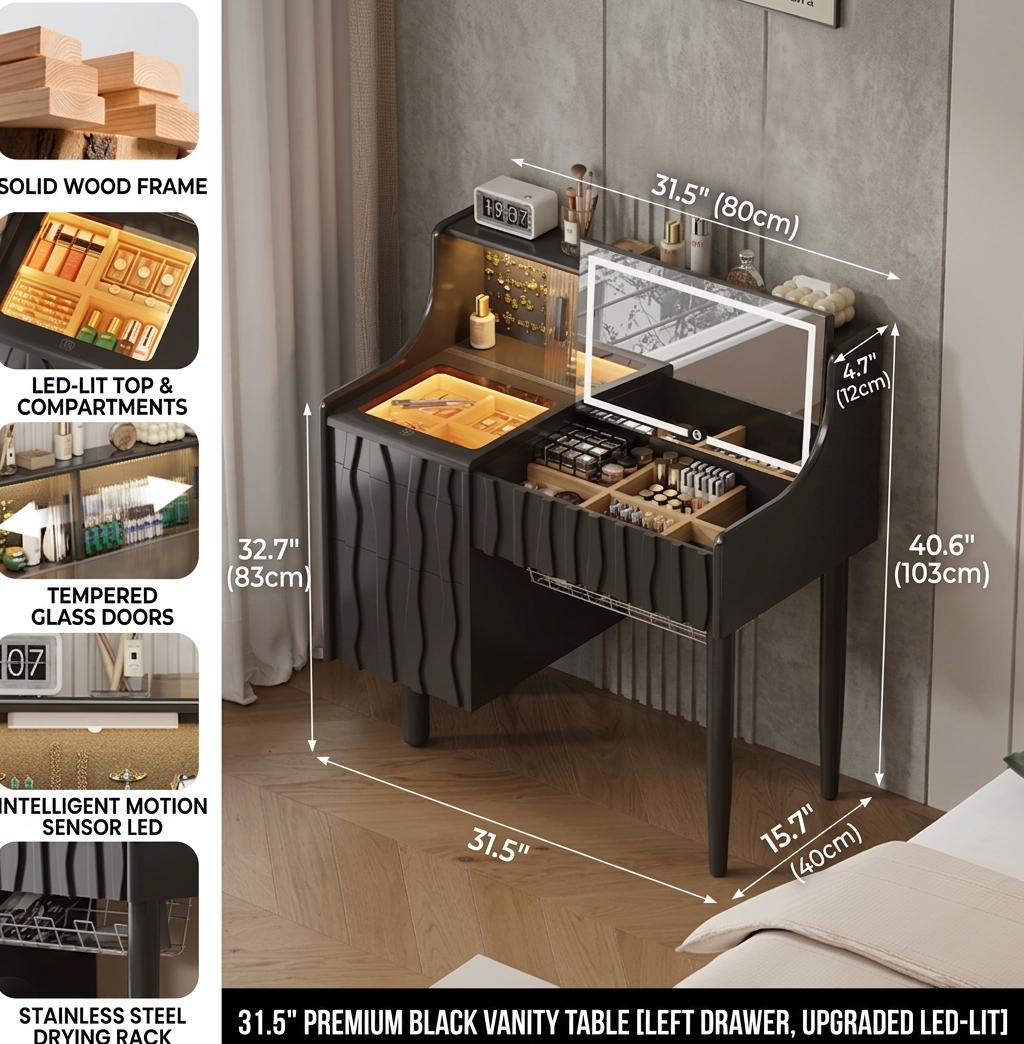Modern Vanity Desk - Image 5