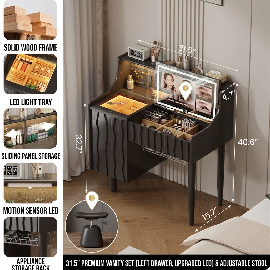 Modern Vanity Desk - Image 3
